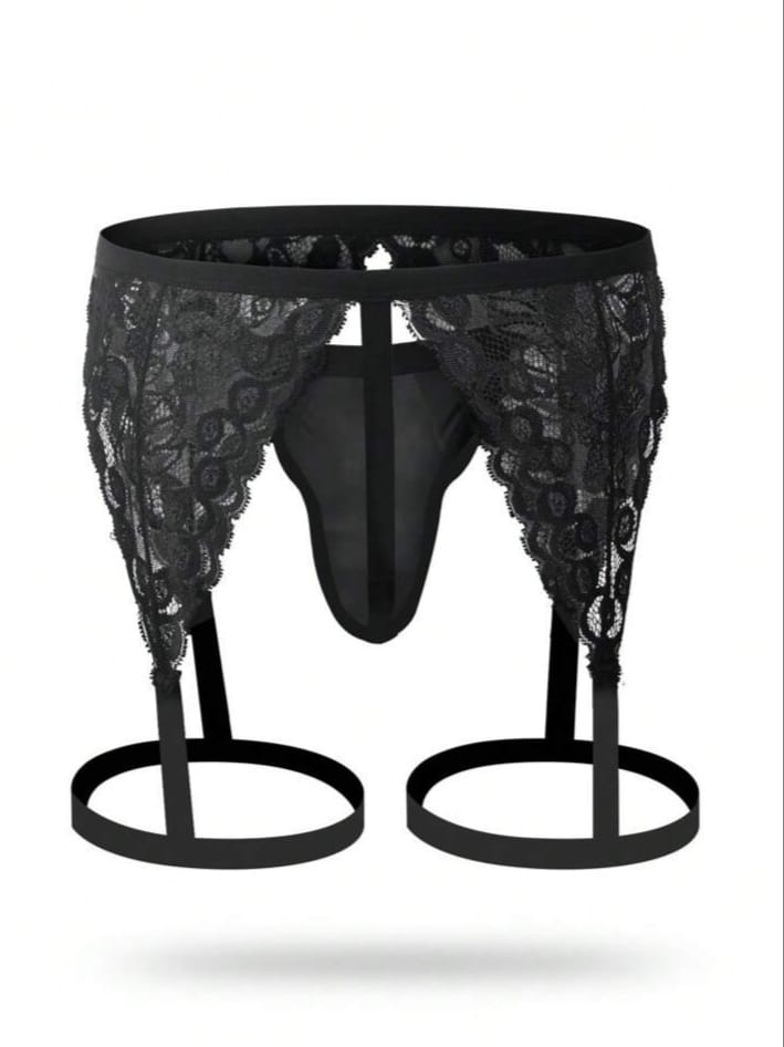 Men's Lace Cut-Out Crotchless Underwear